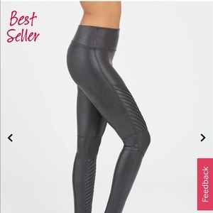 SPANX Faux Leather Moto Leggings